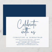 Celebrate with us, Wedding Elopement Party, Navy