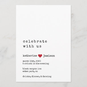 Celebrate With Us Wedding Invitation