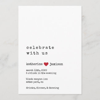 Celebrate With Us Wedding Invitation
