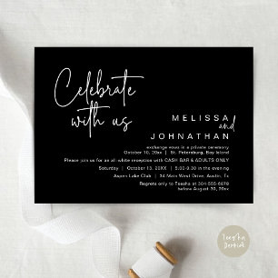 Celebrate with us, Wedding Reception Cash Bar Invitation
