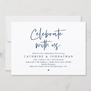 Celebrate with us, Wedding Rehearsal Dinner Invita Invitation