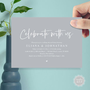 Celebrate with us, Wedding Rehearsal Dinner Invitation
