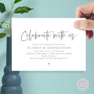 Celebrate with us, Wedding Rehearsal Dinner Invitation
