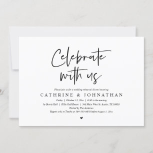 Celebrate with us, Wedding Rehearsal Dinner Invitation