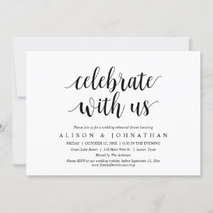 Celebrate with us, Wedding Rehearsal Dinner Party Invitation