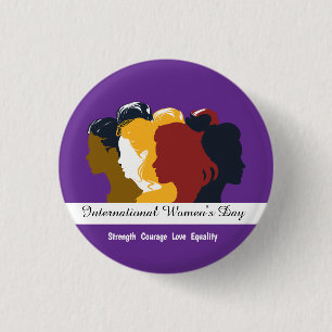 Celebrate Women's Day March 8th 2025 3 Cm Round Badge