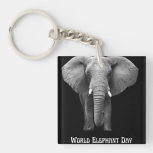 Celebrate World Elephant Day: Majestic Design  Key Ring