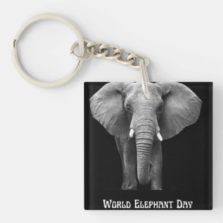 Celebrate World Elephant Day: Majestic Design  Key Ring