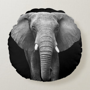 Celebrate World Elephant Day: Majestic Design  Round Cushion