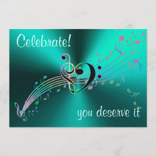 Celebrate! You Deserve It Music Themed Invitation