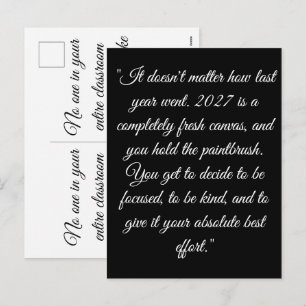 Celebrate Your Child's Unique Back To School Journ Holiday Postcard
