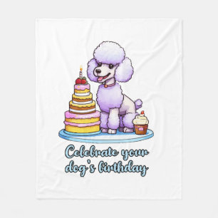 Celebrate your dog birthday fleece blanket