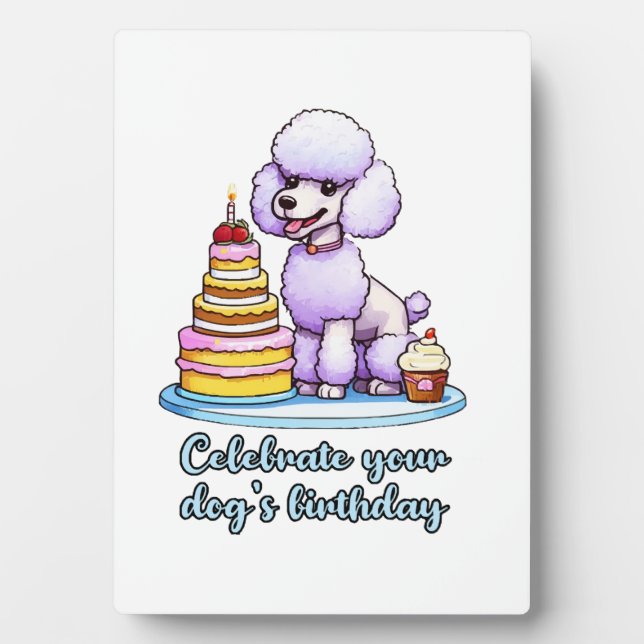 Celebrate your dog birthday plaque (Front)