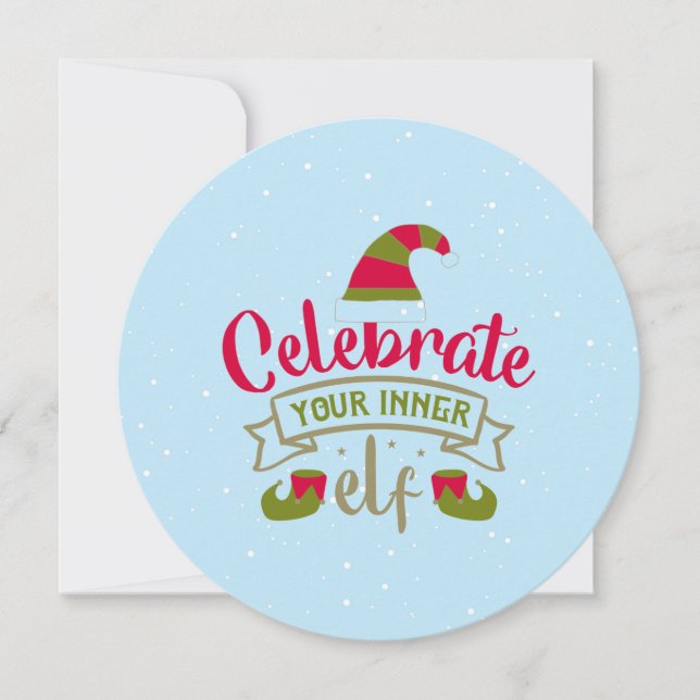 Celebrate Your Inner Elf Christmas Cards (Front)
