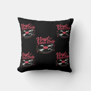 Celebrate your love for vinyl records with this "V Cushion