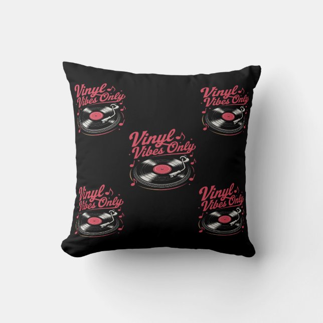 Celebrate your love for vinyl records with this "V Cushion (Front)