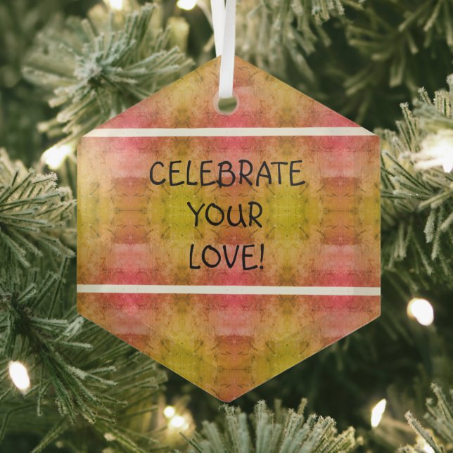 Celebrate Your Love!   Glass Tree Decoration (Insitu)