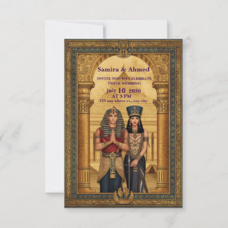 Celebrate Your Love with an Egyptian Pharaoh Weddi Thank You Card