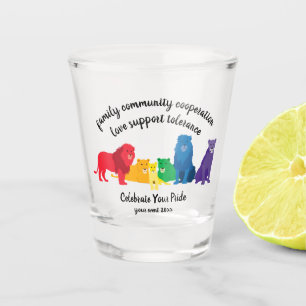 Celebrate Your Pride Rainbow Lion Pride Shot Glass