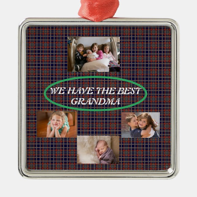 Celebrate Your Special Grandma Metal Tree Decoration (Front)