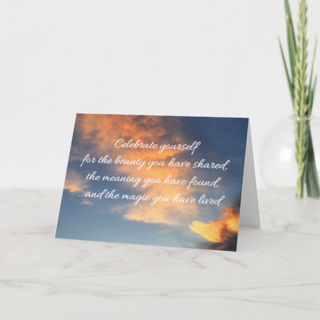 Celebrate Yourself...Inspirational Card (Front)