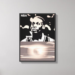 celebrated player silhouette  canvas print