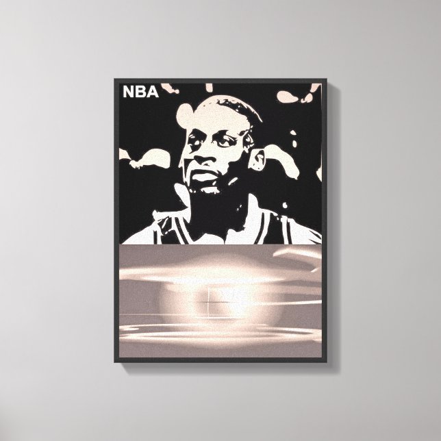 celebrated player silhouette  canvas print (Front)