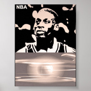 celebrated player silhouette  poster