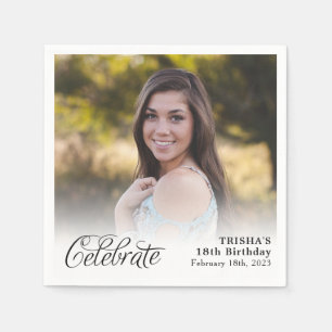 CelebrateFull Photo Personalised Napkin