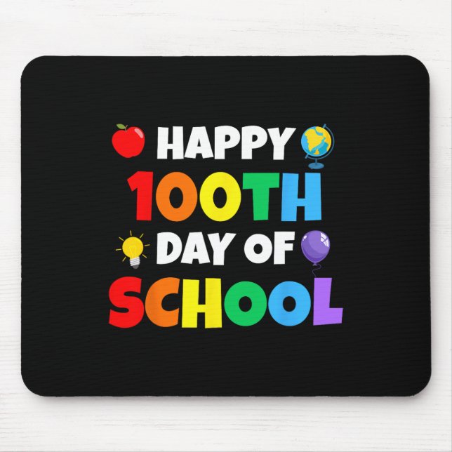 Celebrating 100 Days Of Learning Kids And Teachers Mouse Mat (Front)