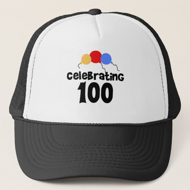 Celebrating 100 trucker hat (Front)