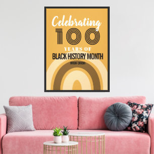 Celebrating 100 Years Of Black History Month Canvas Print