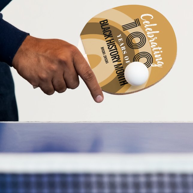 Celebrating 100 Years Of Black History Month Ping Pong Paddle (Insitu)