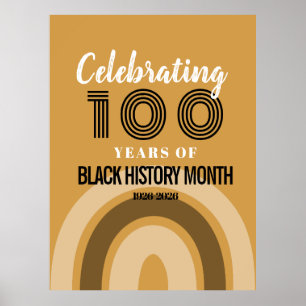 Celebrating 100 Years Of Black History Month Poster