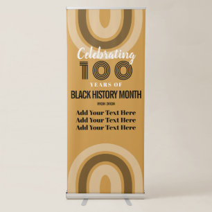 Celebrating 100 Years Of Black History Month Retractable Banner