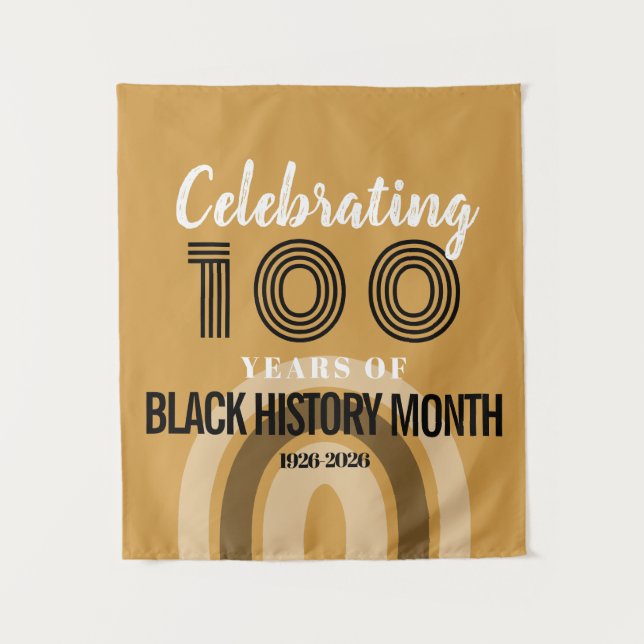 Celebrating 100 Years Of Black History Month Tapestry (Front)