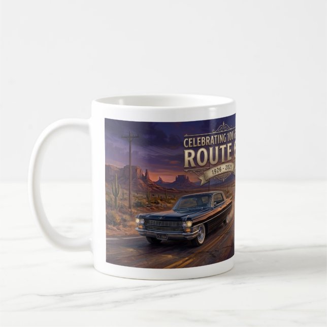 Celebrating 100 Years: Route 66 Coffee Mug (Left)