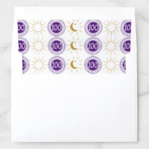 Celebrating 100th Birthday Purple Glitter