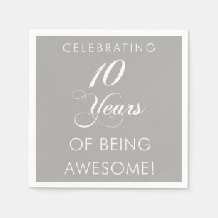 Celebrating 10 Years Of Being Awesome Napkin