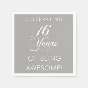 Celebrating 16 Years Of Being Awesome Party Napkin