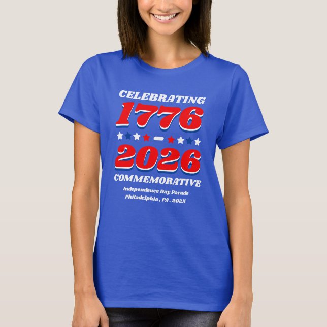 Celebrating 1776–2026 Commemorative Shirt (Front)