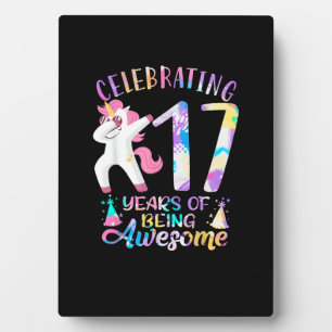 Celebrating 17 years of being awesome Unicorn 17th Plaque