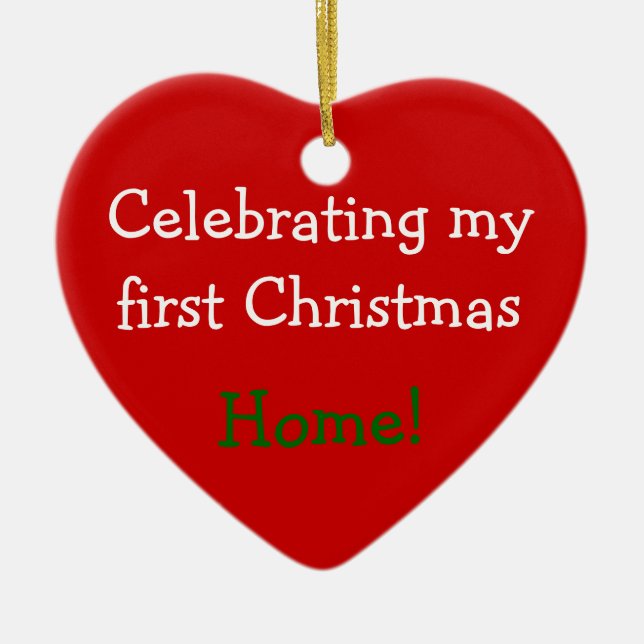 Celebrating 1st Christmas Home Ceramic Tree Decoration (Front)
