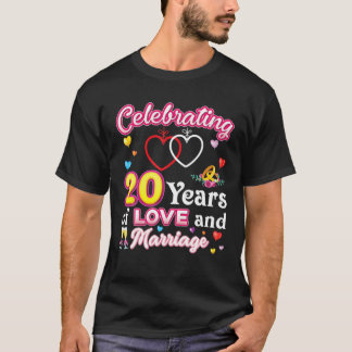 Celebrating 20 Years Of Love And Marriage 20Th Ann T-Shirt