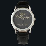 Celebrating 20th Anniversary. Customisable. Watch<br><div class="desc">Designed by Freepik

Available here:
http://www.zazzle.com/produkto</div>
