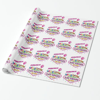 celebrating 21st Birthday Las Vegas Wrapping paper