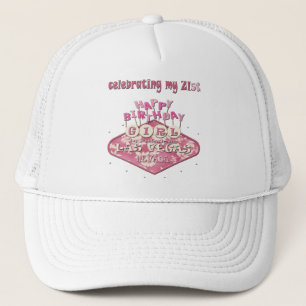 celebrating 21st Las Vegas BIRTHDAY GIRL Hat