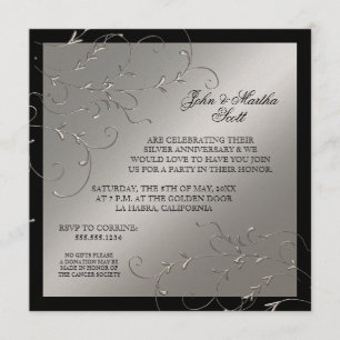 Celebrating 25 years, 25th Anniversary Invitation