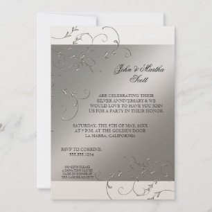 Celebrating 25 years, 25th Anniversary Invitation