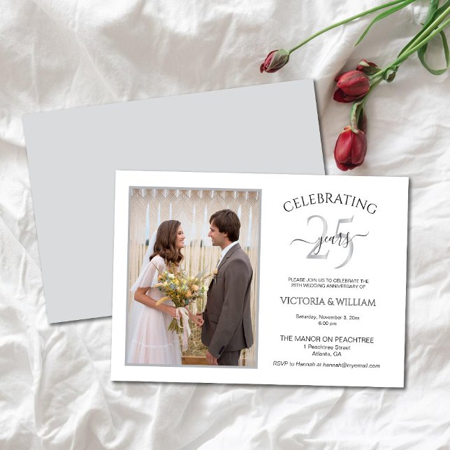Celebrating 25 Years Photo Anniversary Party Invitation (Creator Uploaded)